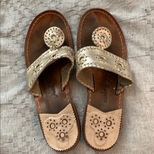 Jack Rogers sandals platinum